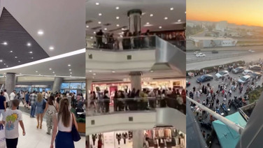 AVM'de deprem paniği