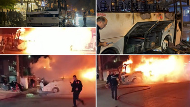 Minibüste çıkan yangın, park halindeki 5 motosikleti yaktı