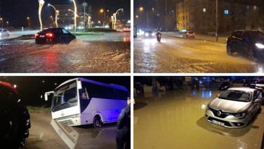 İki ilde kuvvetli sağanak: Ev ve iş yerlerini su bastı