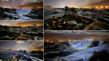 Hortum seraları yıktı geçti