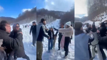 Tartıştıkları babayı çocuklarının yanında darp ettiler