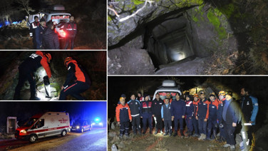 Define için girdikleri sarnıçta 4 saat mahsur kaldılar