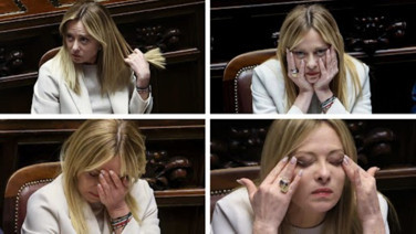Meloni'nin Senato'daki hareketleri dikkat çekti