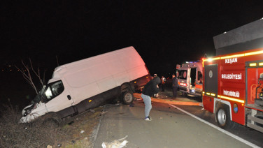 Edirne’de feci kaza