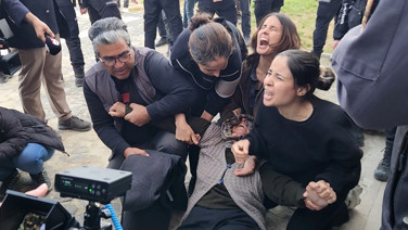 Adliye önü yine karıştı, Gülistan'ın annesi hastanelik oldu