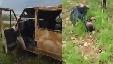 Hortum seyir halindeki minibüs yol kenarına savurdu