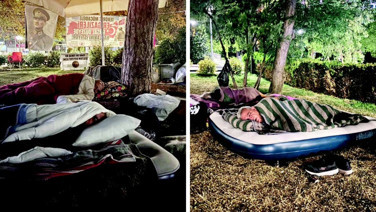 Er gaziler 34 gündür Güvenpark’ta eylemde: 13 derecede battaniye ile ‘hak’ nöbeti