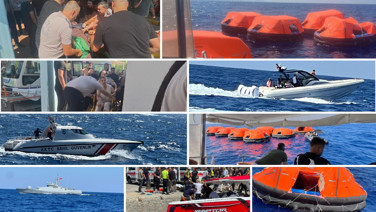 Girne açıklarında feribot battı: İçinde 267 kişi vardı
