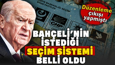 Bahçeli'nin istediği seçim sistemi belli oldu: Düzenleme çıkışı yapmıştı