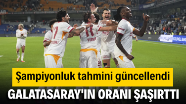 Süper Lig'de şampiyonluk tahmini güncellendi. Galatasaray'ın oranı şaşırttı