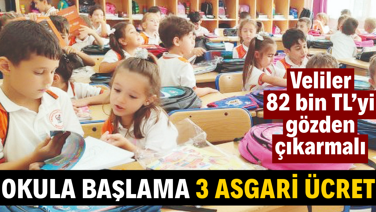 Okula başlama 3 asgari ücret. Veliler 82 bin TL’yi gözden çıkarmalı
