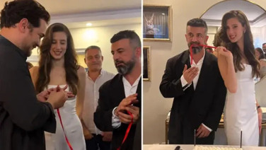 Ünlü oyuncu menajeri ile nişanlandı, yüzükleri Çağatay Ulusoy taktı
