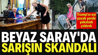 Beyaz Saray'da sarışın skandalı. Trump'ın eşi yasak yerde yakaladı