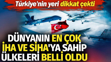 Dünyanın en çok İHA ve SİHA'ya sahip ülkeleri belli oldu. Türkiye'nin yeri dikkat çekti