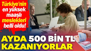 Türkiye'de en çok kazandıran meslekler belli oldu: Aylık gelir 500 bin TL'yi aşıyor