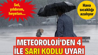 Sel, yıldırım, heyelan: 4 ile sarı kodlu uyarı (14 Eylül 2026)