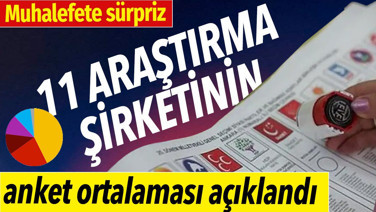 11 araştırma şirketinin anket ortalaması açıklandı. Muhalefete sürpriz