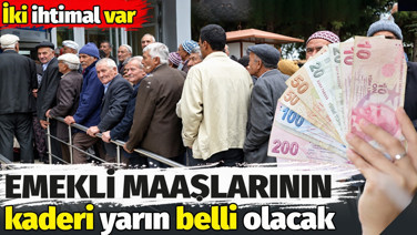 Emekli maaşlarının kaderi yarın belli olacak. İki ihtimal var
