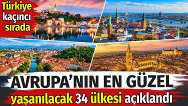 Avrupa'nın en güzel yaşanılacak 34 ülkesi açıklandı. Türkiye kaçıncı sırada