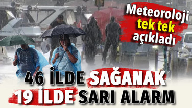 Meteoroloji tek tek açıkladı. 46 ilde sağanak 19 ilde sarı alarm (6 Ekim 2026)