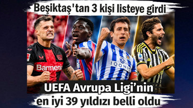 UEFA Avrupa Ligi'nin en iyi 39 yıldızı belli oldu! Beşiktaş'tan 3 kişi listeye girdi