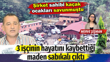 Zonguldak'ta 3 işçinin hayatını kaybettiği maden sabıkalı çıktı
