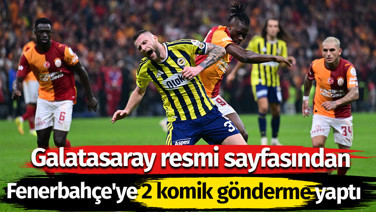 Galatasaray resmi sayfasından Fenerbahçe'ye 2 komik gönderme yaptı