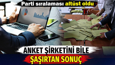 Anket şirketini bile şaşırtan sonuç. Parti sıralaması altüst oldu