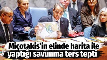 Miçotakis’in elinde harita ile yaptığı savunma ters tepti