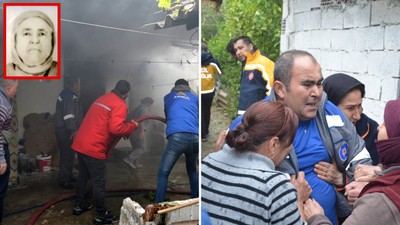 Yaşlı kadın yangında can verdi: Oğlu gözyaşlarına boğuldu