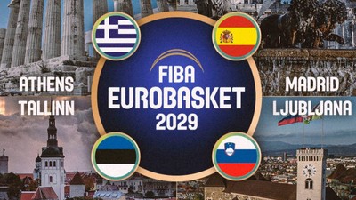 EuroBasket 2029'da ev sahibi İspanya, Yunanistan, Estonya ve Slovenya