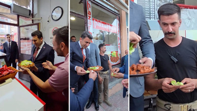 Vali çiğköfte yerine boş marul ikram etti