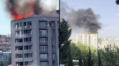İstanbul'da korkutan yangın: Bina tahliye edildi