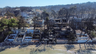 Çanakkale'de evler küle döndü: Yıkım dronla böyle görüntülendi