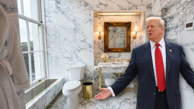 Trump’tan şaşırtan ‘banyo’ paylaşımı