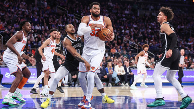 Karl-Anthony Towns, Knicks’i Nets karşısında farklı galibiyete taşıdı