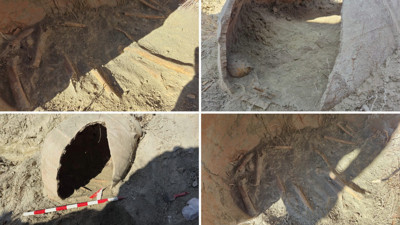 Boru döşeyen ekipler buldu! 5 ayrı küp içinde 3 bin 500 yıllık insan kemiği