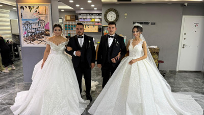 Aynı yaştaki kardeşler, aynı yaştaki gelinlerle, aynı gün dünya evine girdi