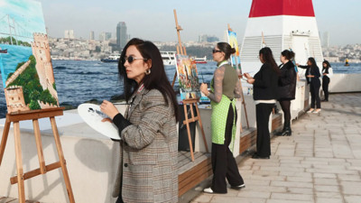 34 öğretmen Kız Kulesi'nden İstanbul'u resmetti