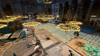 'Ayasofya'ya kamyon girdirildi' iddiasına açıklama geldi