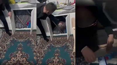 Mutfak dolabında yakalandı