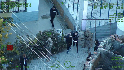 Suç örgütü propagandasına helikopterli operasyon