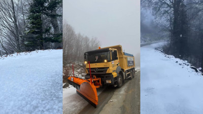 İstanbul'un yanı başına kar yağdı: Kartepe beyaza büründü