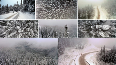 Karla kaplanan Ilgaz Dağı'nda muhteşem manzara