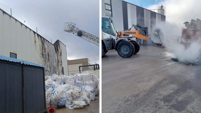 Bolu'da fabrika yangını