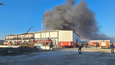Denizli'de fabrika yangını