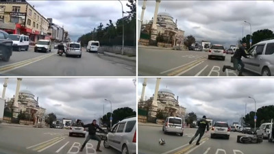 Ümraniye'de yol verme kavgası