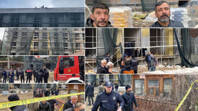 Parasını alamayan işçiler çatıya çıktı