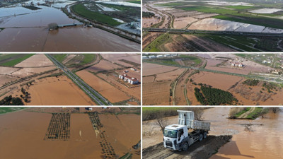 Felaketin boyutu havadan görüntülendi