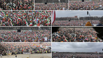 Almanya’da dev İran gösterisi